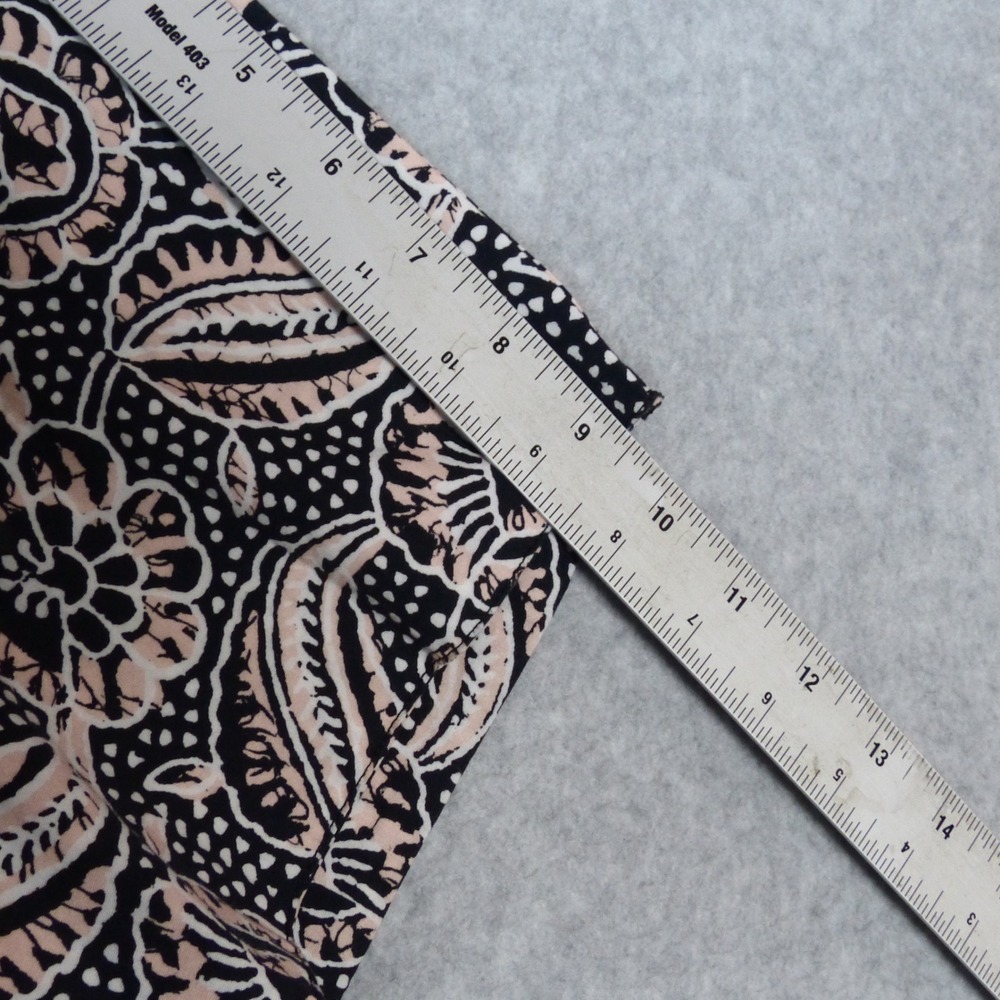 Veronica Beard Paisley Floral Button Down Shirt Roll Sleeve Navy Blush Size 8 - Picture 10 of 10